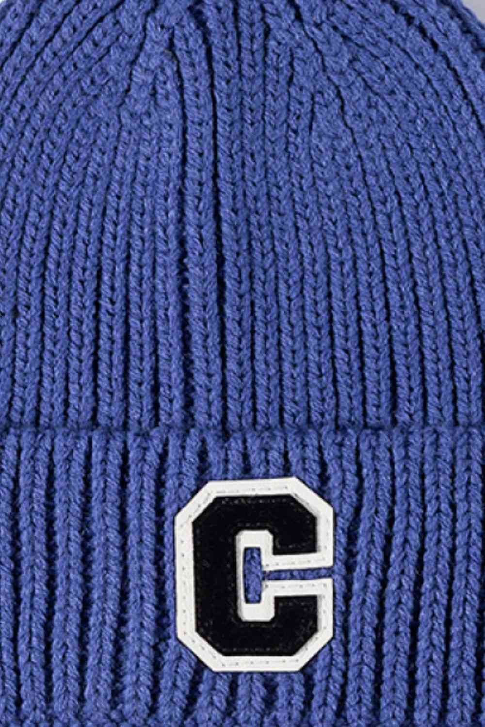 Letter C Patch Cuffed Beanie Trendsi