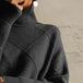 Geometric Turtleneck Long Sleeve Sweater Bazaarbey