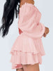 Off Shoulder Smocked Waist Romper -BazaarBey - www.shopbazaarbey.com