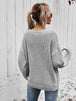 V-Neck Dropped Shoulder Sweater Bazaarbey