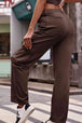Buttoned Knee Pockets Loose Fit Jeans Bazaarbey