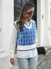 Plaid V-Neck Sweater Vest Trendsi