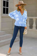 Floral Dropped Shoulder Button-Up Cardigan Trendsi