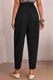 Elastic Waist Pocket Tapered Pants Bazaarbey