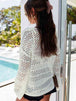  V-Neck Long Sleeve Knit Top Trendsi
