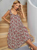 Printed Ruffled Sleeveless Midi Dress -BazaarBey - www.shopbazaarbey.com