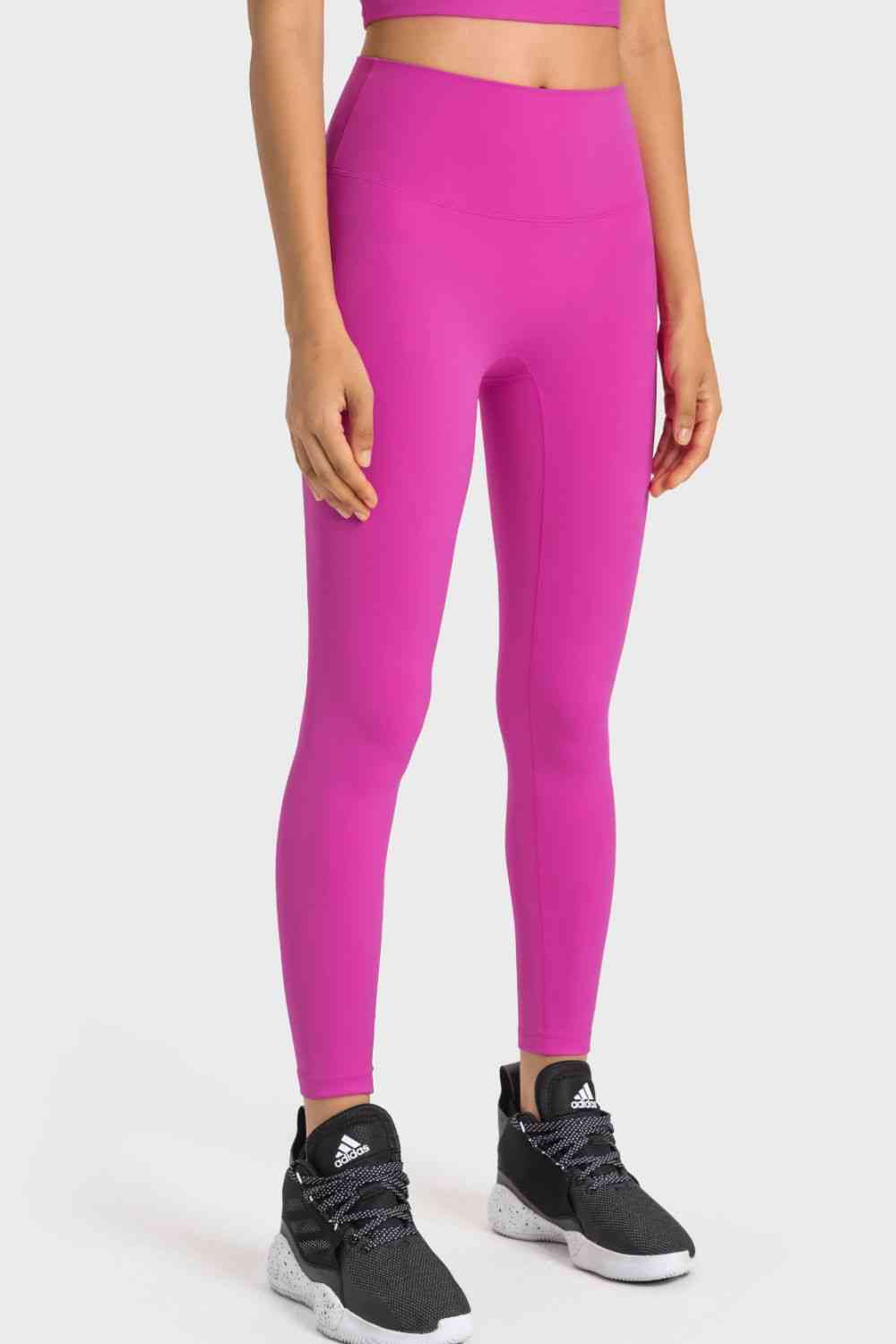 High-Rise Wide Waistband Yoga Leggings Bazaarbey