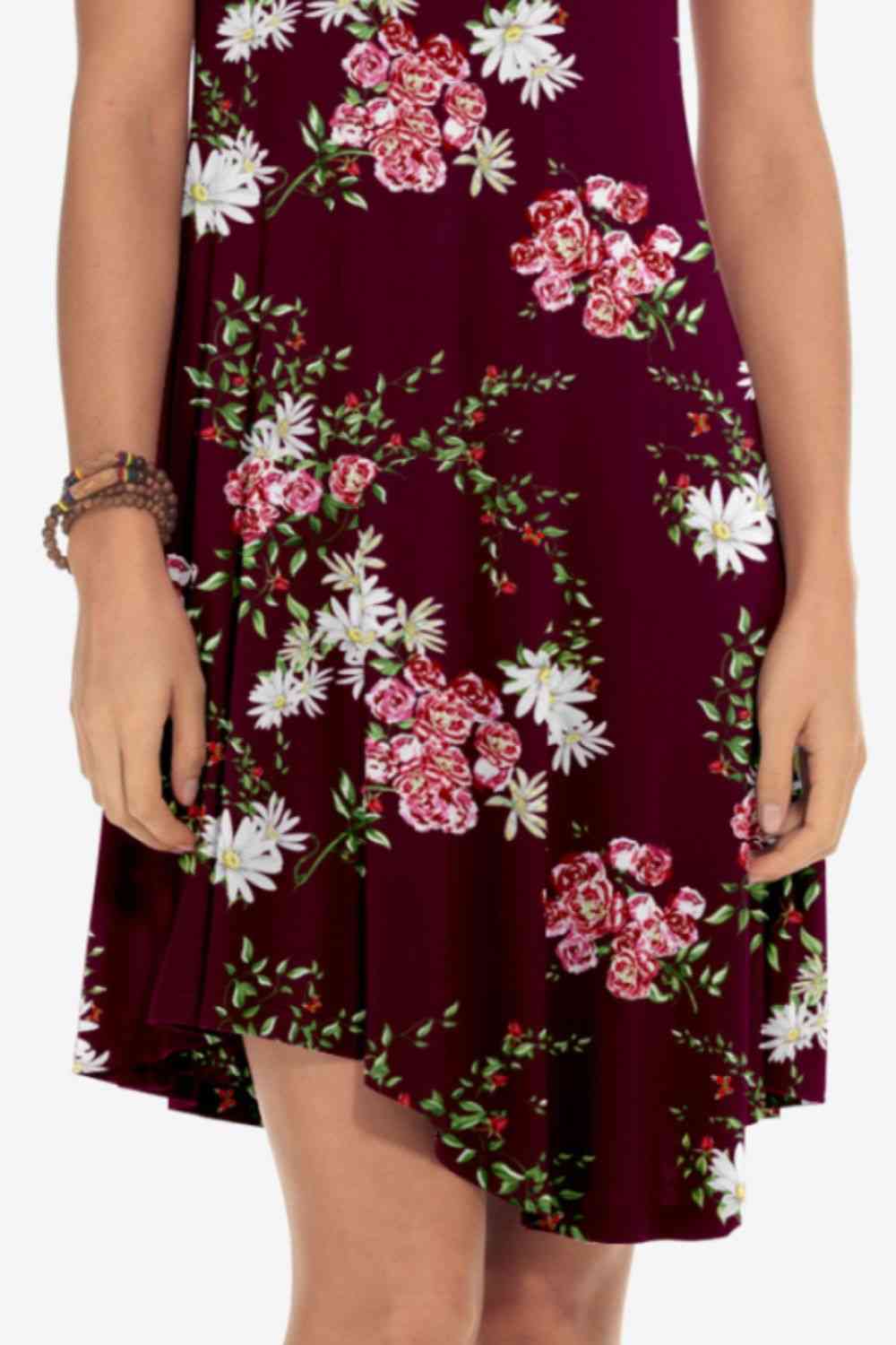 Floral Round Neck Short Sleeve Dress -BazaarBey - www.shopbazaarbey.com