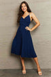 Tie Back Spaghetti Strap Pleated Dress -BazaarBey - www.shopbazaarbey.com