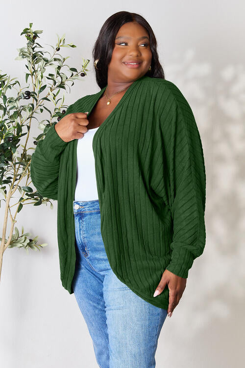   Ribbed Cocoon Cardigan Bazaarbey