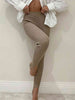 Ribbed Mid Waist Leggings Bazaarbey