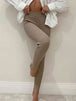Ribbed Mid Waist Leggings Bazaarbey