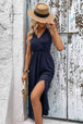  Neck Slit Sleeveless Dress -BazaarBey - www.shopbazaarbey.com