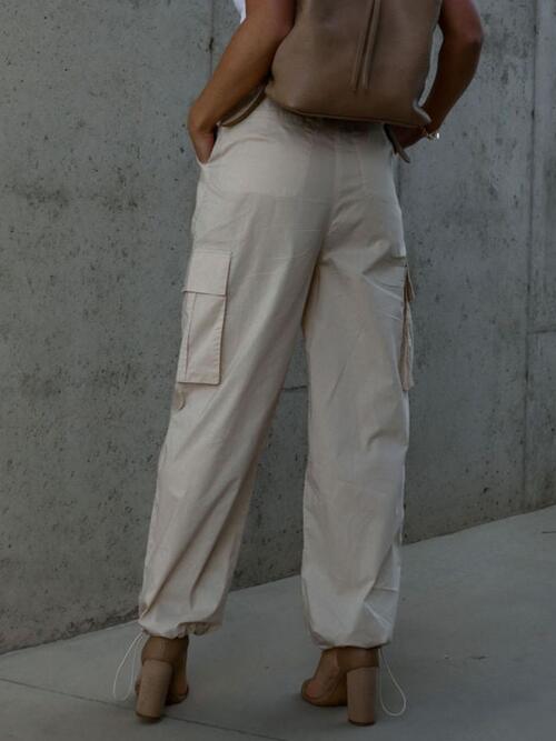 Drawstring Pants with Pockets Bazaarbey