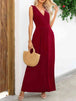  Neck Sleeveless Maxi Dress -BazaarBey - www.shopbazaarbey.com