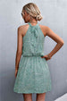 Floral Tied Sleeveless Mini Dress -BazaarBey - www.shopbazaarbey.com