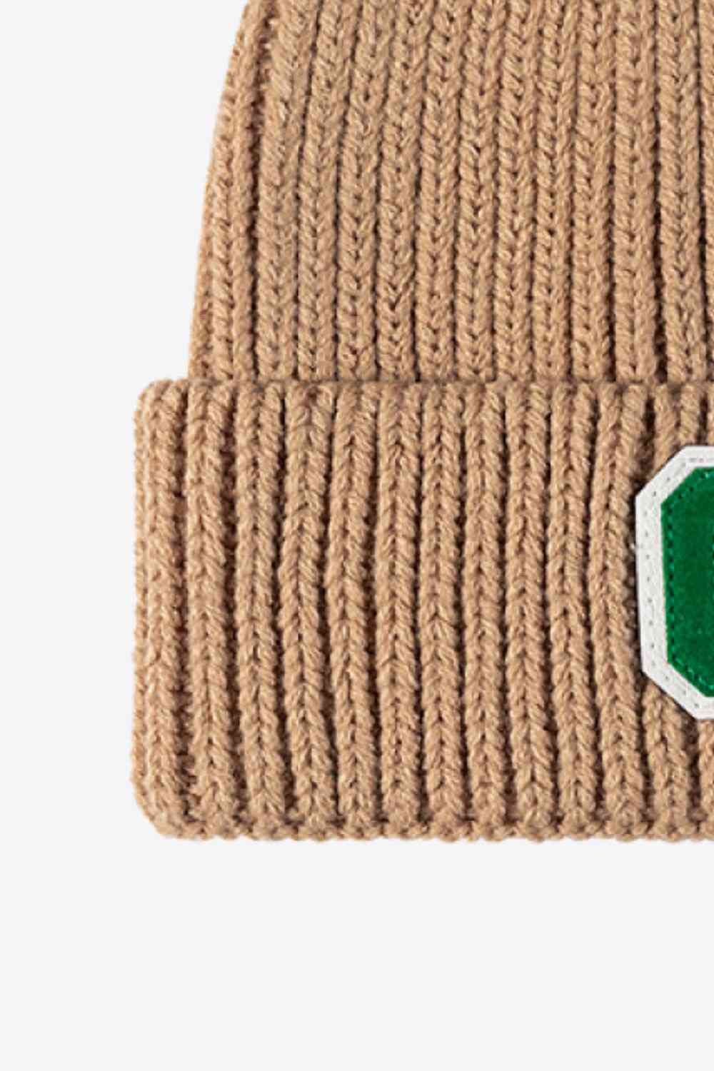 Letter C Patch Cuffed Beanie Trendsi