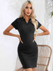  Short Sleeve Bodycon Dress -BazaarBey - www.shopbazaarbey.com
