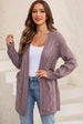 Cable-Knit Dropped Shoulder Cardigan Bazaarbey