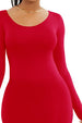 Round Neck Long Sleeve Maxi Wrap Dress -BazaarBey - www.shopbazaarbey.com