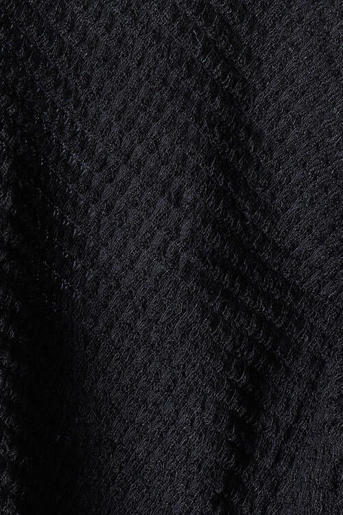   Round Neck High-Low Slit Knit Top Bazaarbey