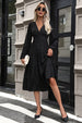Tiered Ruched Button Up Midi Dress -BazaarBey - www.shopbazaarbey.com