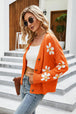 Flower Pattern Button Front Cardigan Bazaarbey