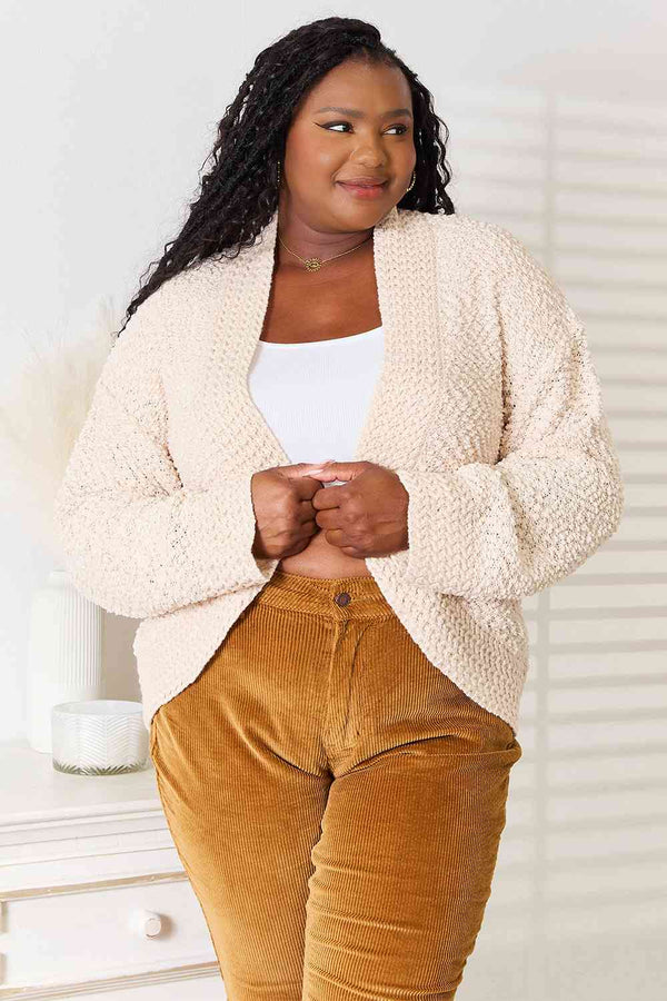 BazaarBey  Open Front Long Sleeve Cardigan Bazaarbey