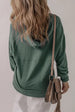 V-Neck Long Sleeve Hooded Top Trendsi