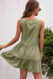 Tassel Tie Lace Trim Sleeveless Dress -BazaarBey - www.shopbazaarbey.com