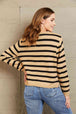  Striped Button Front Cardigan Trendsi
