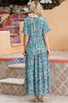Paisley Print Flounce Sleeve Maxi Dress -BazaarBey - www.shopbazaarbey.com