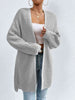 Open Front Dropped Shoulder Slit Cardigan Bazaarbey