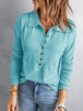 Collared Neck Half Button Top Trendsi