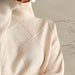 Geometric Turtleneck Long Sleeve Sweater Bazaarbey