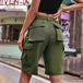 Denim Cargo Shorts with Pockets Bazaarbey