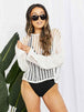 Long Sleeve Round Neck Openwork Cover-Up Trendsi