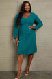  Full Size Chevron Upper Bodycon Midi Dress -BazaarBey - www.shopbazaarbey.com