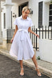 Tied Button Up Shirt Dress -BazaarBey - www.shopbazaarbey.com