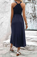  Neck Slit Sleeveless Dress -BazaarBey - www.shopbazaarbey.com