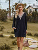 V-Neck Cutout Sleeve Mini Dress -BazaarBey - www.shopbazaarbey.com