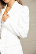  Puff Sleeve Shawl Collar Blazer Bazaarbey