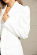  Puff Sleeve Shawl Collar Blazer Bazaarbey
