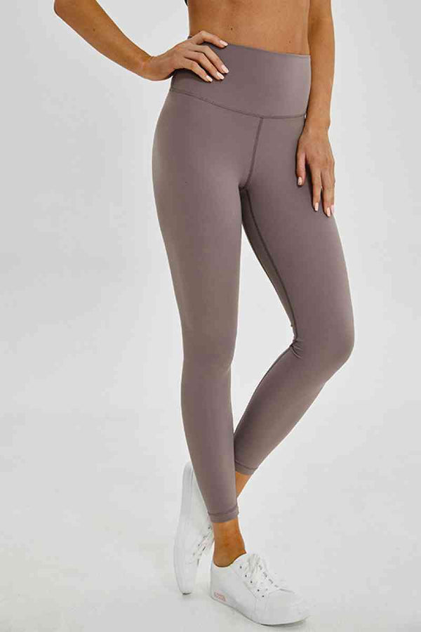 Wide Seamless Band Waist Sports Leggings Bazaarbey