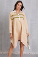 Half Button Handkerchief Hem Dress -BazaarBey - www.shopbazaarbey.com