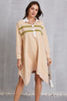 Half Button Handkerchief Hem Dress -BazaarBey - www.shopbazaarbey.com