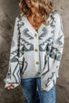 BazaarBey Printed Button Up V-Neck Long Sleeve Cardigan Bazaarbey