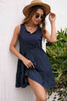 Tassel Tie Lace Trim Sleeveless Dress -BazaarBey - www.shopbazaarbey.com
