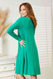  Full Size Long Sleeve Flare Dress with Pockets -BazaarBey - www.shopbazaarbey.com