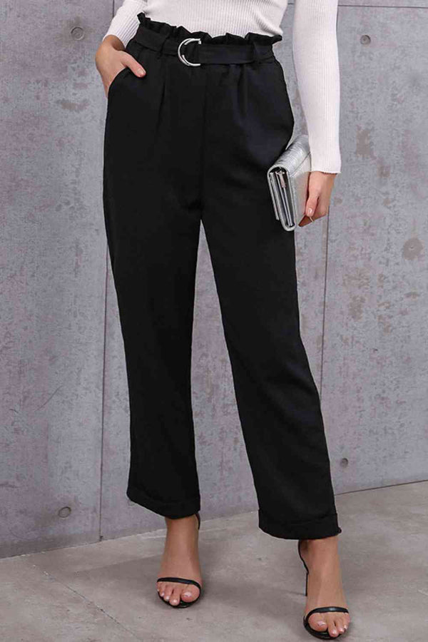 Belted  Waist Pants Bazaarbey